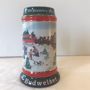 1991 Budweiser Holiday Stein "The Season's Best"